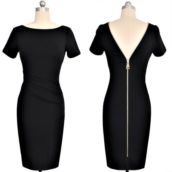 Chic black sheath dress - Picture 1 of 2